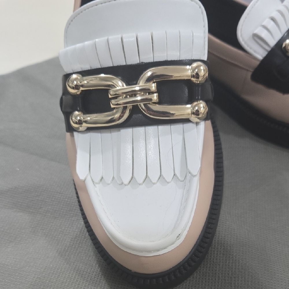 Marc Fisher Women's Loafers in White, Black, and Tan - Picture 4 of 4